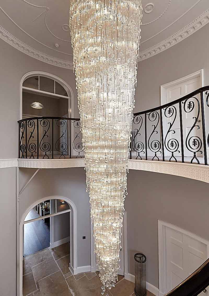 Luxury Classic Chandelier Amiraglio Aqua Droplets Ovale