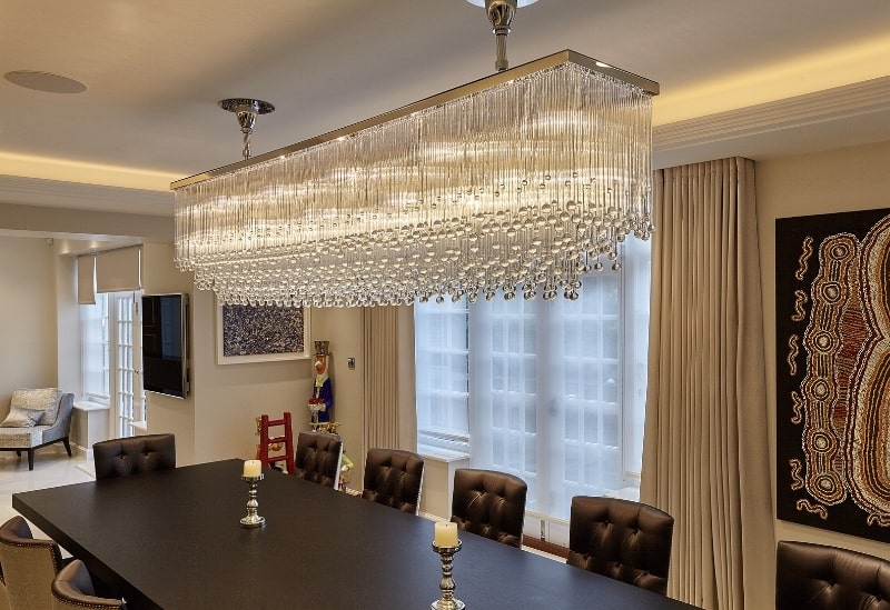 Amiraglio Aqua Rectangular Dining Custom-made Contemporary Chandelier