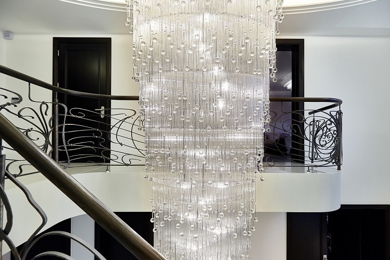 Stairwell Chandeliers - Amiraglio Ovallo Stairwell