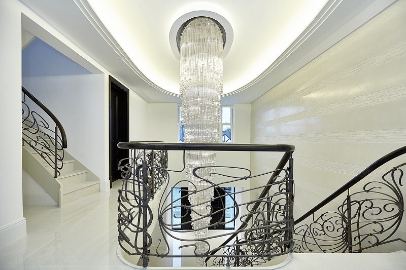 Custom Made Stairwell Chandeliers - Amiraglio Ovallo Stairwell