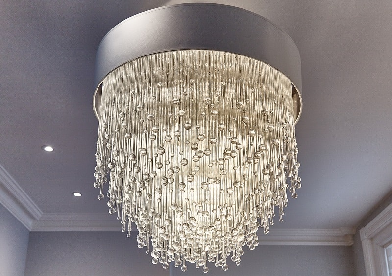 Aqua Droplets feature XI Custom-made Contemporary Chandelier