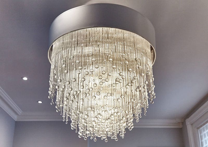 Contemporary Chandelier Aqua Droplets feature XI