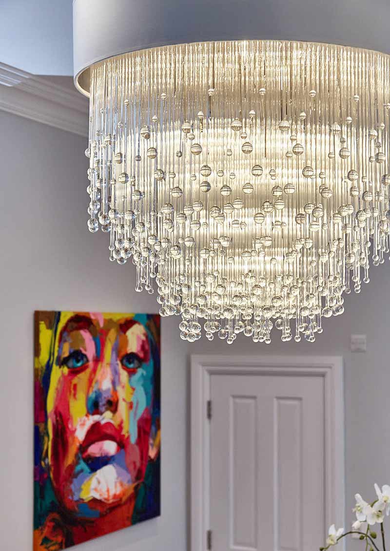 Luxury Contemporary Chandelier Aqua Droplets feature XI