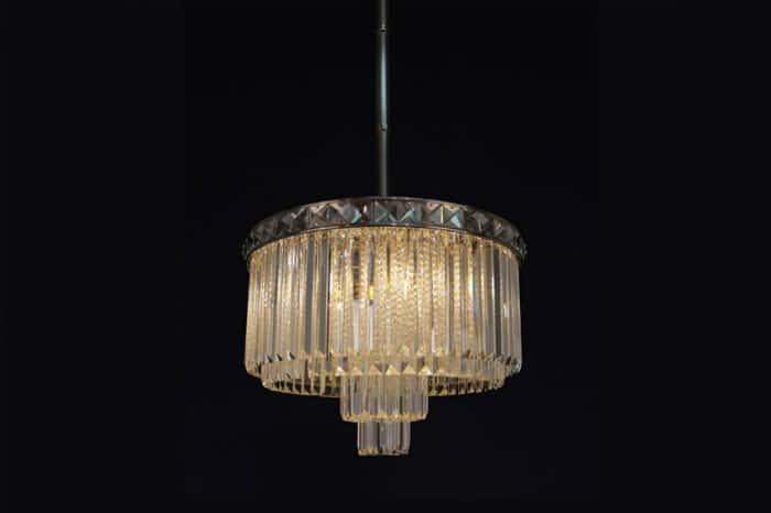 Atticus Satin Nickel Chandelier 45x30cm - Image 2