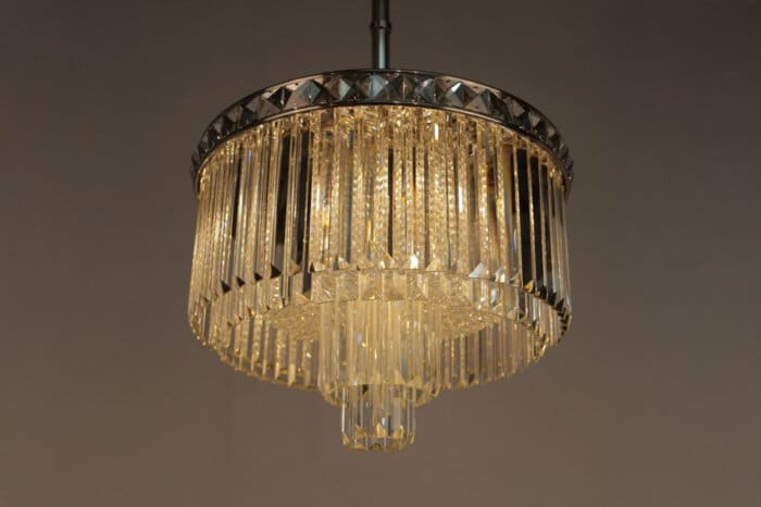 Atticus Satin Nickel Chandelier 45x30cm - Image 4