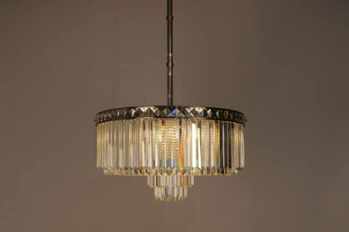 Atticus Satin Nickel Chandelier 60x30cm - Image 2