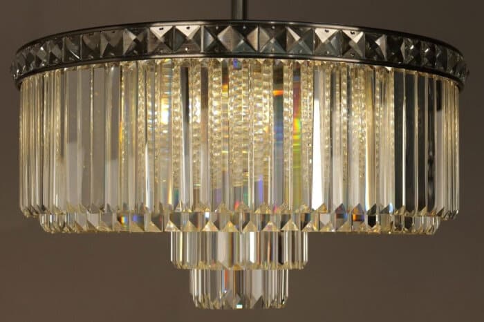 Atticus Satin Nickel Chandelier 60x30cm - Image 4