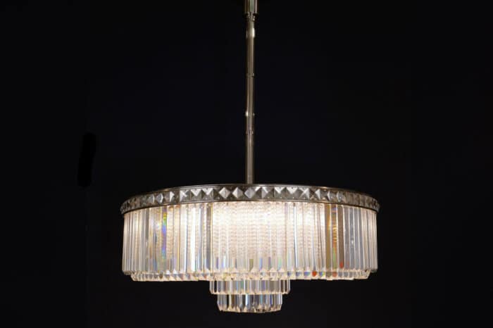 Atticus Satin Nickel Chandelier 80x30cm - Image 2