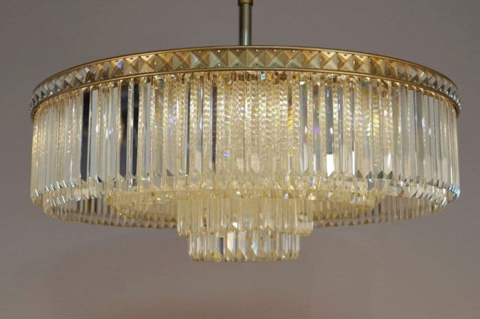 Atticus Brass Chandelier 90x30cm - Image 3