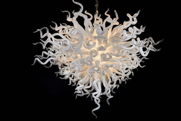 Corale Bianco & Argento Chandelier