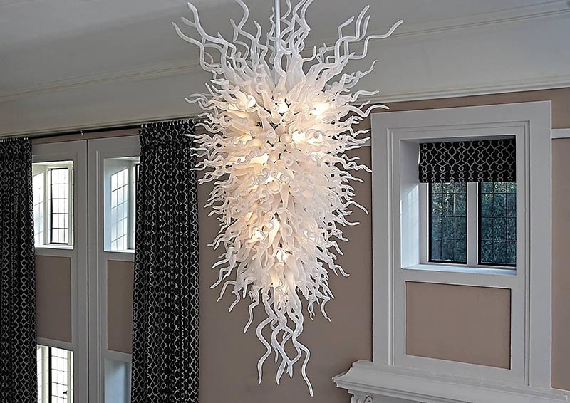 Artistic Chandelier Corale Bianco Stairwell