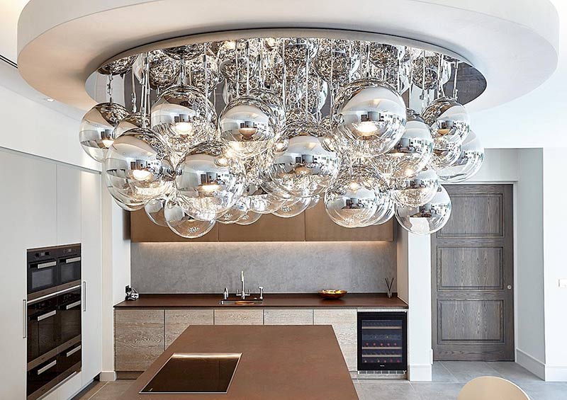 Globbi Cromatti Round II detail Contemporary Chandelier