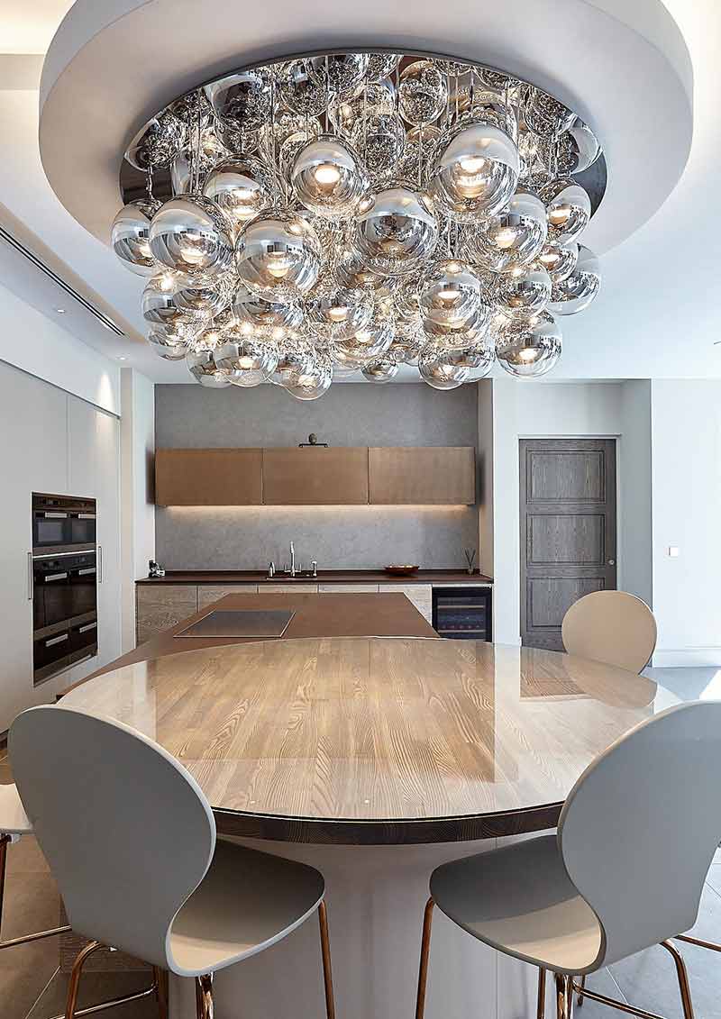 Luxury Contemporary Chandelier Globbi Cromatti Round II