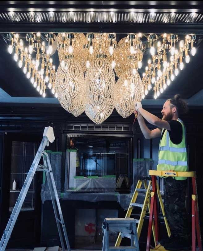 Chandalier Installation