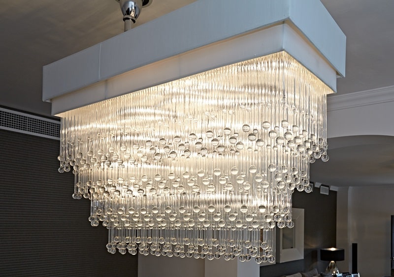 Amiraglio Aqua Rectangular Custom-made Contemporary Chandelier