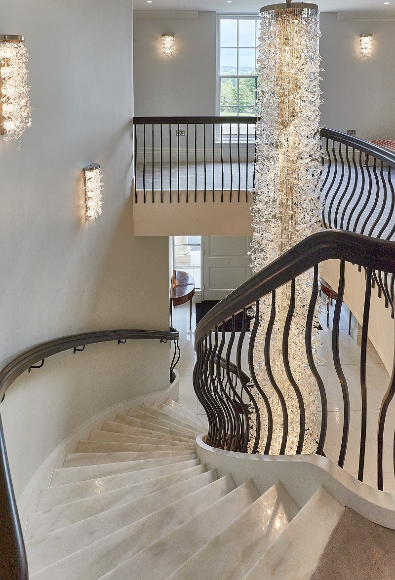 Luxury Stairwell Chandeliers - Sea Flowers III