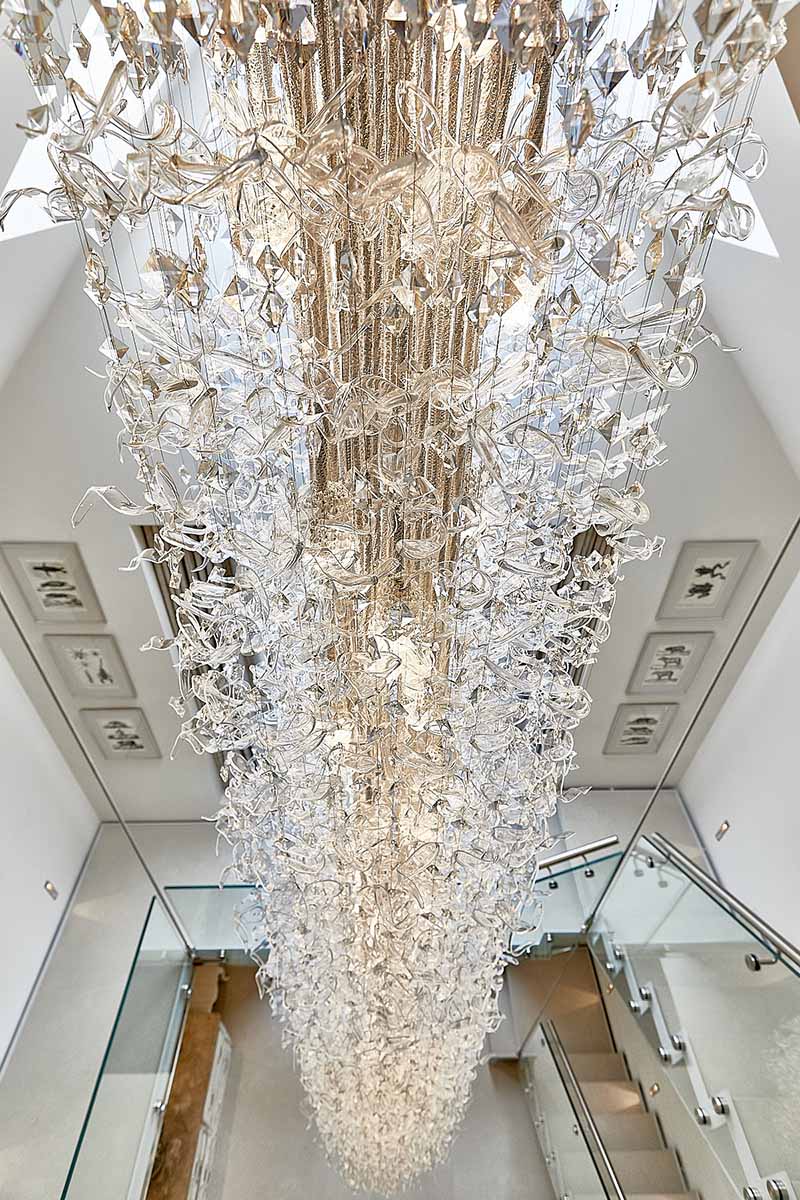 Contemporary Chandelier Sea Flowers Platinum VI