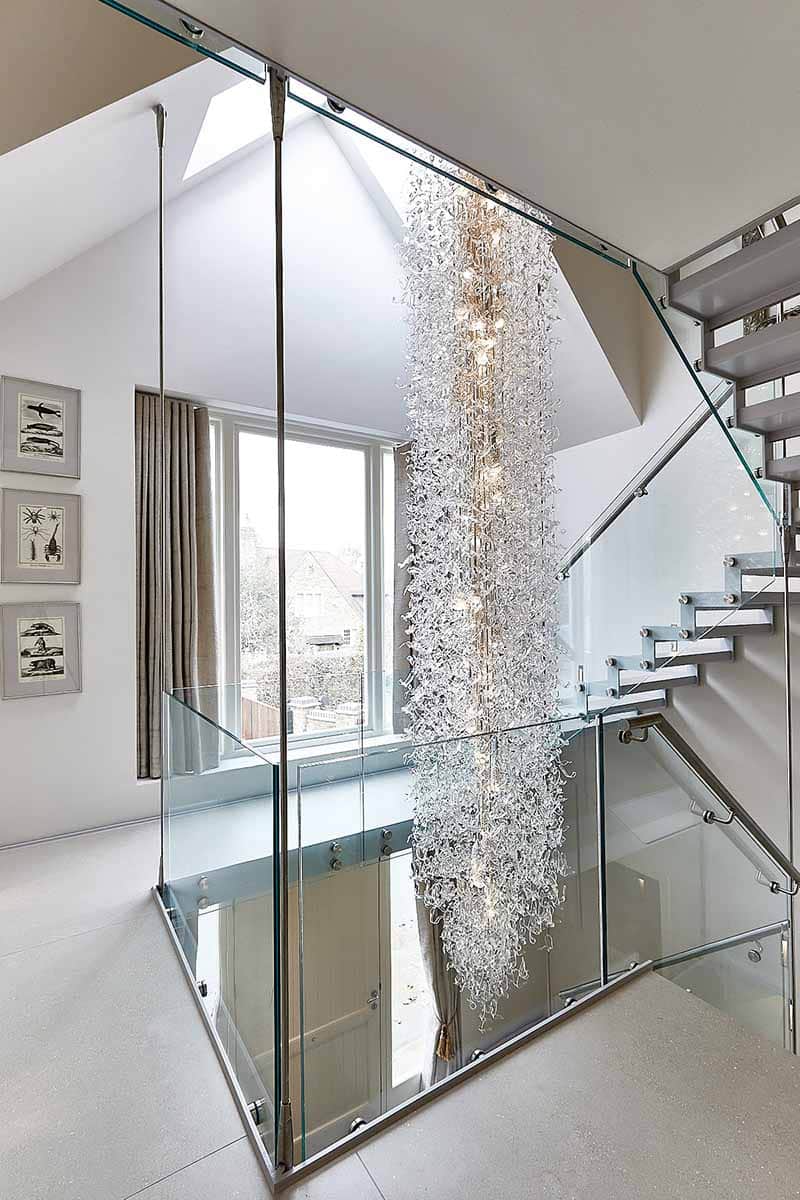 Sea Flowers Platinum VI detail Contemporary Chandelier