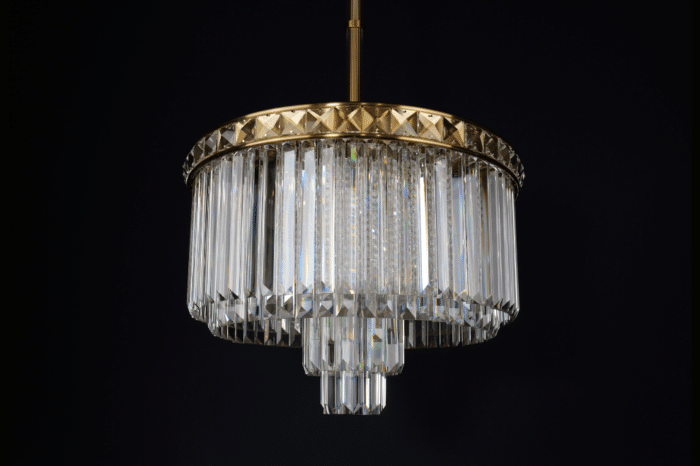 Atticus Brass Chandelier 45x30cm - Image 2