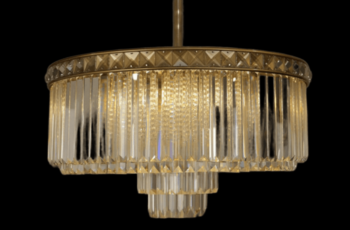 Atticus Brass Chandelier 60x30cm